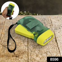 3 LED Hand Press Torch Hand Crank Flashlight Hand Pressing Flashlight Traveling Torch Light Manual Generator, Battery-Free Flashlight (1 Pc) the24kgal