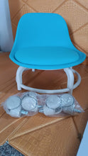 Plastic Low Round Rolling Stool with Wheels Pedicure Stool (1 pc / Mix Color) the24kgal