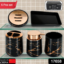Bathroom Accessory Set Bathroom Decor Premium Quality (5 PCS) 1 X Tumbler,1 X Dispenser,1 X Toothbrush Holder, 1 X Soap Dish & 1 X Tray the24kgal