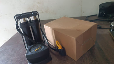 Foot & Portable & High Pressure Double-Cylinder Air Pump (1 Pc) the24kgal