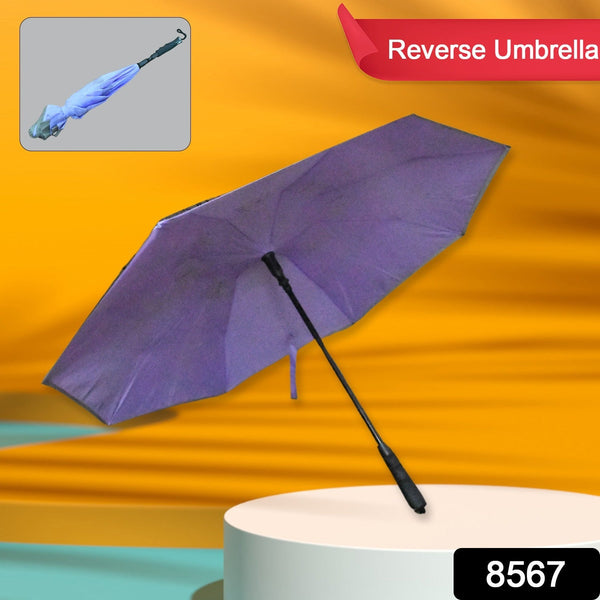 Travel Umbrella Windproof Umbrella Compact Folding Reverse Umbrella Unique Folding Umbrella (1 pc) the24kgal