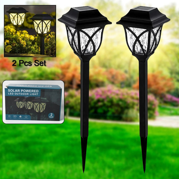 Solar Garden Lights LED Outdoor Stake Spotlight Fixture for Garden Light (Pack of 2pc ) the24kgal