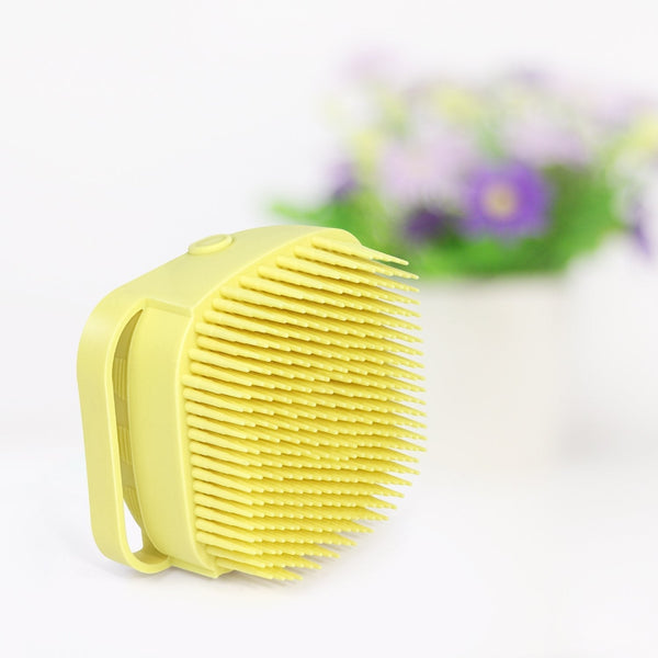 Silicone Massage Bath Body Brush Soft Bristle With Shampoo Dispenser the24kgal