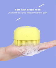 Silicone Massage Bath Body Brush Soft Bristle With Shampoo Dispenser the24kgal