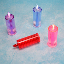 Big Simple Candles for Home Decoration, Crystal Candle Lights (Multicolor) the24kgal