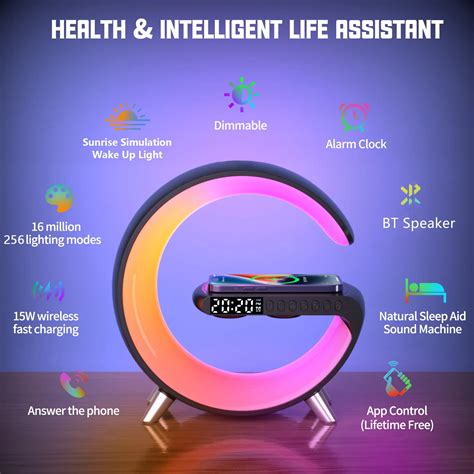 LED Wireless Charger for Mobile with multicolor lights the24kgal