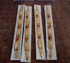 Gold Plated Hexa Bead Bracelet Rakhi For Brother  (1 Pc) Wukusy
