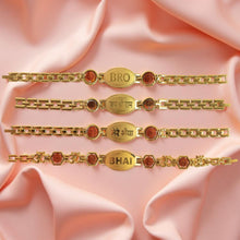 Gold Plated Metal Bracelet Rakhi For Brother (1 Pc) Wukusy