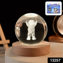 Moon 3D Crystal Ball Lamps with Base For Bedroom 3D Lamps (1 Pc) the24kgal