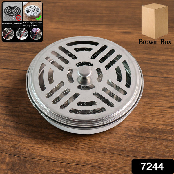 Decorative Mosquito Coil Holder Mosquito Coil Container, Incense Holder Safe Burning Coil Tray for Home Patio Pool Side Outdoor, Metal Tray the24kgal