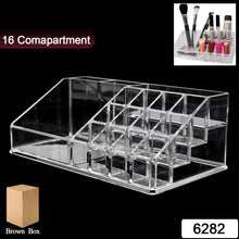 16 Compartment Cosmetic Makeup Jewellery Lipstick Storage Organiser Box, Cosmetic Storage Box Make-up Lipstick Organizer / Lipstick Holder Case  Transparent the24kgal