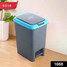 Apex Plastic Push N Pedal Dust Bin | Hands-Free Operation, Compact Design 6.5 Liters (1 Pc / Mix Color) the24kgal