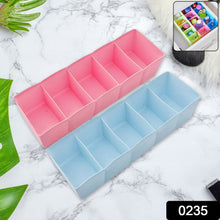 5 Compartments Socks / Handkerchief / Underwear Storage Box Socks Drawer Closet Organizer Storage Boxes (pack of 2) the24kgal