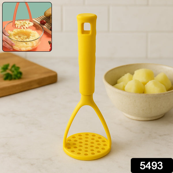 Kitchen Food Masher | Heavy Duty Masher for Fruits, Veggies & Potatoes | Soft Grip Handle (1 Pc) the24kgal