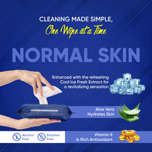 Refreshing Wet Wipes for Face | Facial Cleansing | Refreshing & Skin Hydration| Soothing for skin | pH Balance & Alcohol Free | Nourishing with Fruit extract | 25 Wipes the24kgal