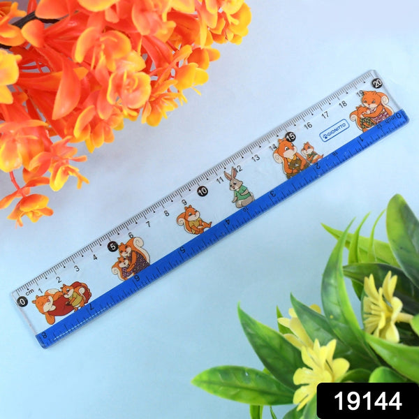 Cartoon Printed Plastic Ruler 20 cm (1 Pc) the24kgal