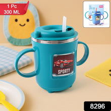Kids Sporty Sipper Mug with Straw and Dual Handles Approx 300ml (1 Pc) the24kgal