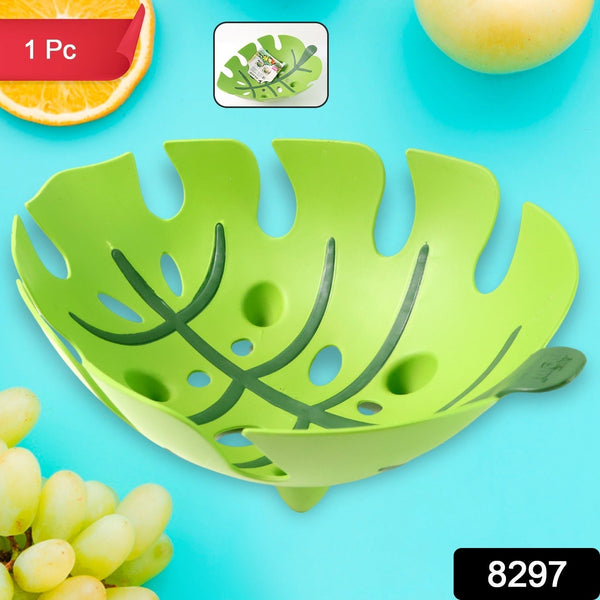 Leaf-Shaped Plastic Fruit Basket (1 Pc) the24kgal