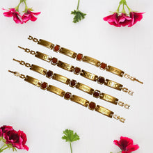 Gold Plated Hexa Bead Bracelet Rakhi For Brother  (1 Pc) Wukusy