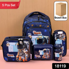 5 in 1 School Bag Includes lunch bag, 14 inch School Bags, water bottle & pencil case in box packing (1 Set / Mix Color)) the24kgal