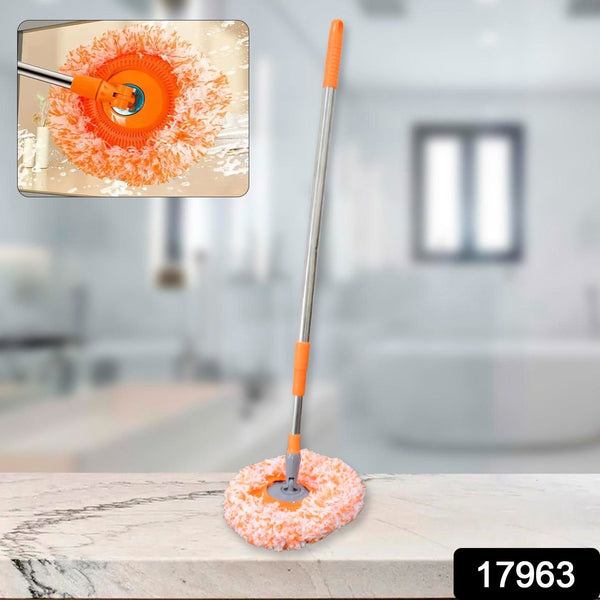 360° Rotatable Ceiling Dust Cleaning Mop Extendable Long Lightweight Handle Mop Heads Pad, Spin Scrubber for Ceiling Floor Bathroom Kitchen Tile the24kgal