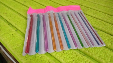 Aluminium Multicolor Knitting Needles, Crochet Kit (12 Pcs Set) the24kgal