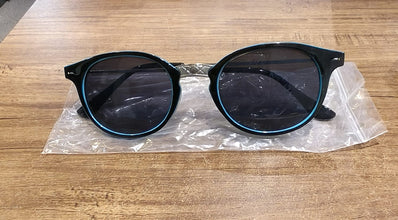 Sky Blue UV Protected Round Sunglasses, classic Sunglasses for Men & Women, Lightweight the24kgal