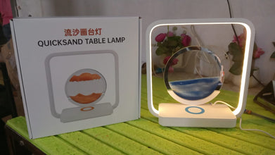 13477 3D Wireless Charging LED Light USB Quicksand Painting Lamp for Bedroom the24kgal