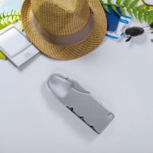 Silver Tone Motorcycle Bike Helmet Lock Portable 3 Digit Security Resettable Lock Anti-Theft Luggage Lock the24kgal