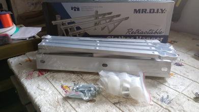 Clothes Rail Rack Clothes Drying Racks, Airer Clothes Drying Rack Wall Mounted Clotheshorse Clothes Airer Washing Cloth Line Extendable Fold Towel Rack Bar for Bathroom Indoor Outdoor the24kgal