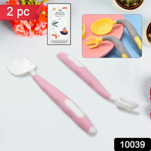 Silicone Bendable Kids Spoon & Fork Set – Toddler Self-Feeding Utensils (2 Pc Set) the24kgal