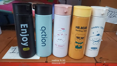 Vacuum Insulated Stainless Steel, Double walled (500 ML Approx / Mix Color & Design) the24kgal
