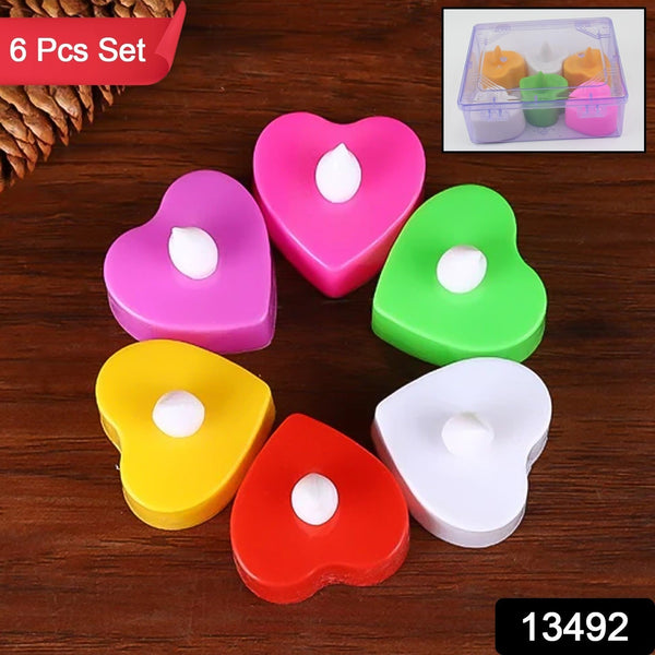 LED Tealights, Smokeless Plastic Decorative Candles (Pack Of 6 / Multicolor) the24kgal