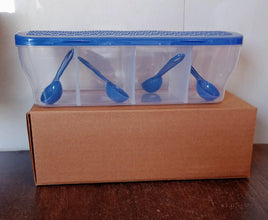 Kitchen Multipurpose Air-tight 4 Sections Storage Containers / Masala Box (1 Set) the24kgal