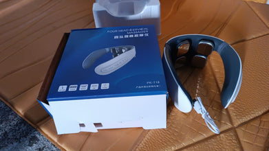 4 Heads Smart Electric Neck and Back Pulse Massager (1 Pc) the24kgal