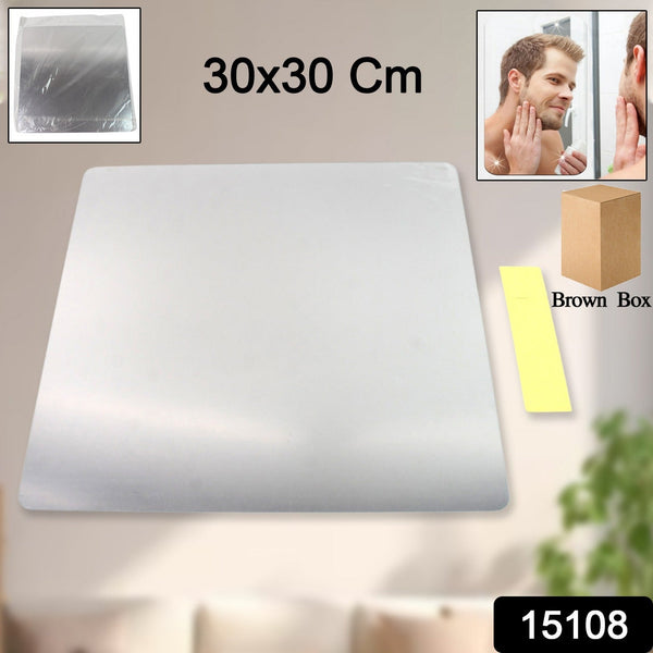 Plastic Square 3D Mirror Wall Stickers (1 Pc / 30x30 Cm) the24kgal
