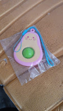 Cute Avocado-Shaped Mini Push Pop Keychain Toy with Strap (1 Pc) the24kgal