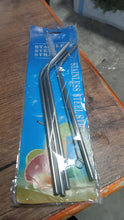 Reusable Stainless Steel Drinking Straws Bent (4 Bent Straws, 1 Brush) the24kgal