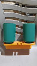 Multipurpose Wall Mount Toothbrush Holder Plastic Stand With 2 Cup  (1 Set) the24kgal