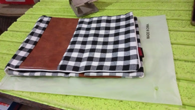 Pillow Covers, Leather & Cotton Cushion Covers (19 × 12 Inch / 1 Pair / 2 Pc) the24kgal