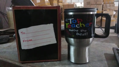 Stainless Steel Insulated Travel Mug - Double-Walled Vacuum Cup with Lid & Handle the24kgal