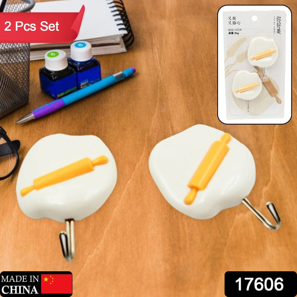 Multipurpose Strong Hook Self-Adhesive hooks for wall Heavy Duty Hook, Sticky Hook Household For Home, Decorative Hooks, Bathroom & All Type Wall Use Hook, Suitable for Bathroom, Kitchen, Office the24kgal