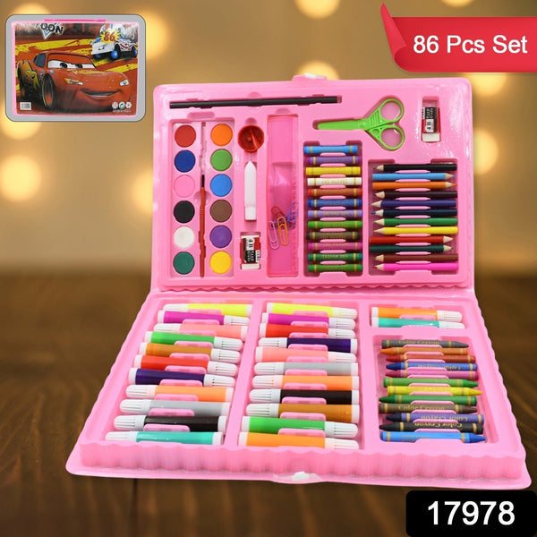 17978 Art Set Kids Art Supplies Coloring Case Kit Painting & Drawing Sets for Kids Boys Girls Gifts Toys Age 4 & Above - Mix Colors, Kids Colorful Bag (86 Pcs Set) the24kgal