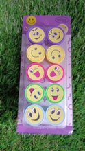 Emoticon Stamps 10 pieces in Round Shape Stamp (Multicolor / 10 Pc) the24kgal