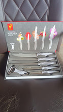Marble Coated Stainless Steel Kitchen Knife Set (6 Pc) the24kgal