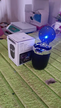 Portable Car Ashtray with Lid and Blue LED Light (1 Pc) the24kgal