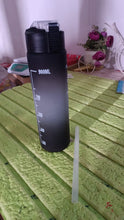 Plastic Black Motivational Water Bottle with Straw (900 ML) the24kgal