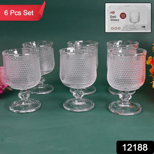 Juice water Glass Tumbler, Water glass (Set of 6 pcs / 185 ML) the24kgal