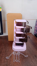 Rotating Spice Jars Vertical Rotatable Seasoning Box 5 Section / Tier With 5 Spoon (1 Set) the24kgal