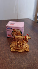 Metal Golden Kamdhenu Cow with Calf (1 Pc) the24kgal